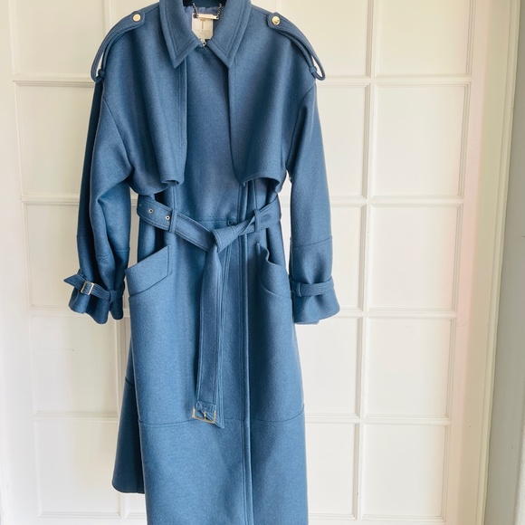 NEW!!!  Ted Baker London Liiliey Boiled Wool Trench Coat TB Size 6  us 16 , XXL - Picture 4 of 8